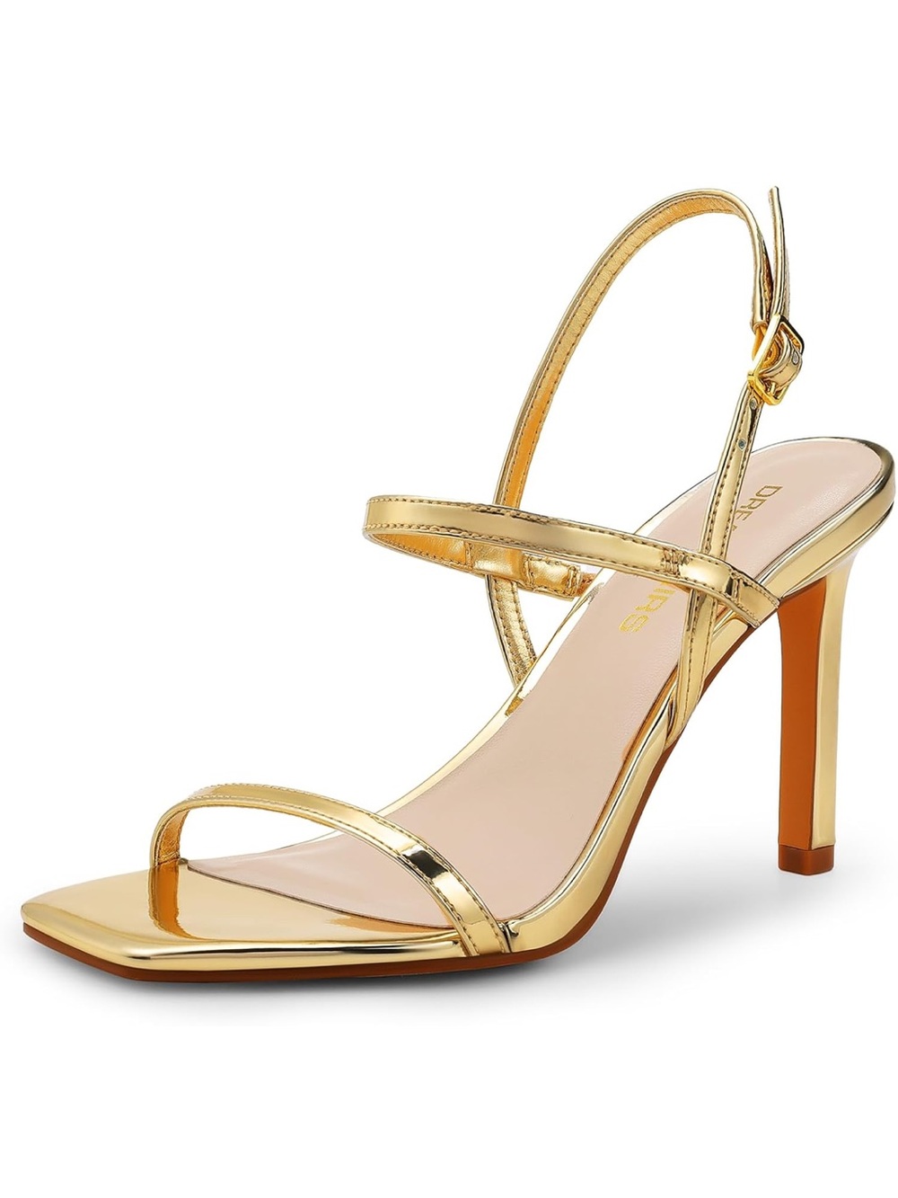 Dream Pairs Gold Metallic Strappy High Heel Sandals